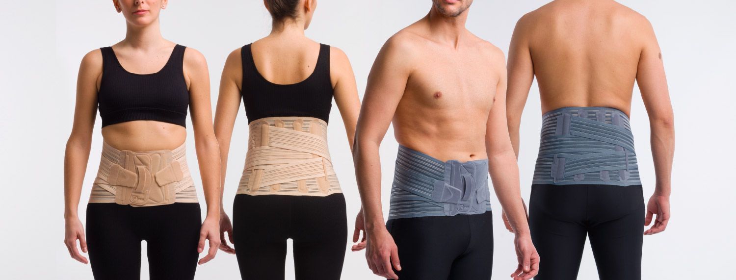 Faja semirígida elástica con Dole tensor en cruce lumbar | Primspine Care+