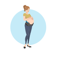 Icono ejemplo de uso de faja para embarazadas | Primspine